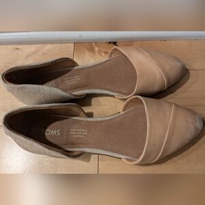 TOMS leather ballet flats